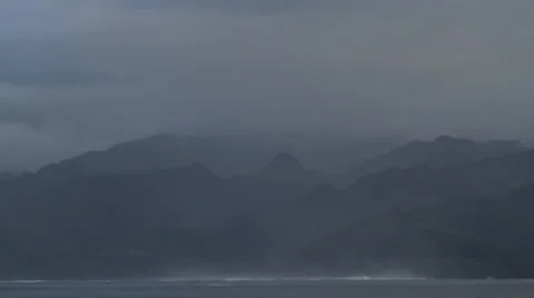 Misty Mountainside Stock Footage 44185137