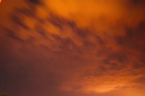 Misty Night Time. Bright Dramatic Trails Of Stars And Meteors. Sky In Different Stock Footage 263044341