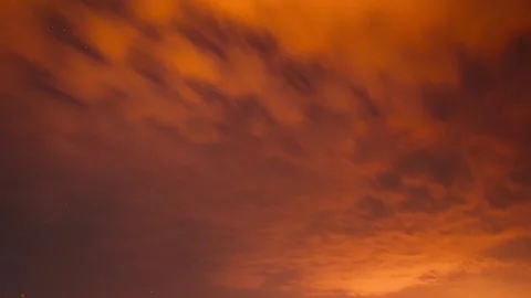 Misty Night Time. Fast Running Clouds Timelapse. Amazing Night Starry Sky Stock Footage 251558401