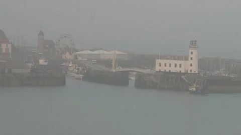 Misty Port Stock Footage 11152421