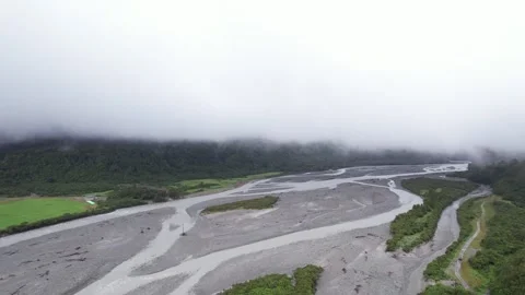 Misty River Bed Video stock 248566215