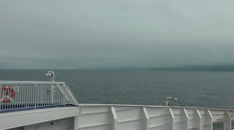 Misty Shore from Ship Stock Footage 36840004