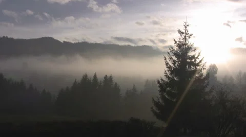 Misty sunrise Stock Footage 978584
