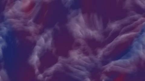 Misty swirls drift across deep purples and blues Video stock 335052712