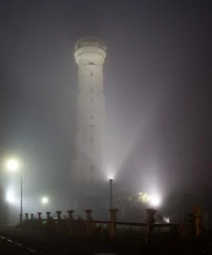 Misty tower Stock Photos