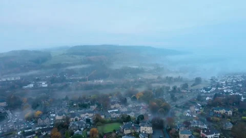 Misty Town Flight Stock Footage 150239954