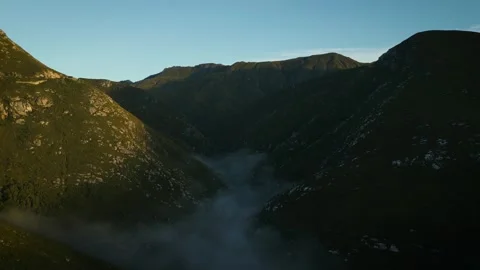 Misty Valley Mountain Peak Stock Footage 260295598