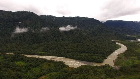 Misty Valley of the Rio Coca Video stock 90309007