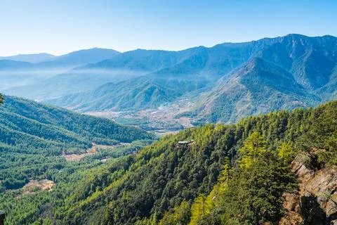 Misty Valley View Stock Photos