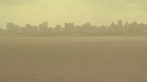 Misty View of Belem Do Para, Brazil from A Boat On The Amazon River 動画素材 19233986