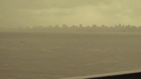Misty View of Belem Do Para, Brazil from A Boat On The Amazon River 2 Video stock 19234071