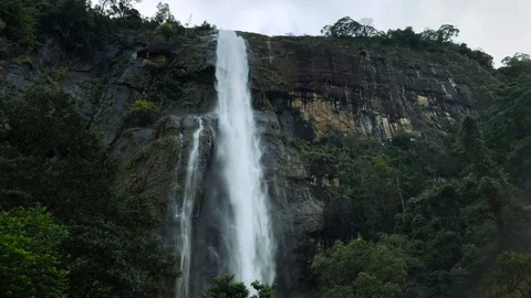 Misty Waterfall Stock Footage