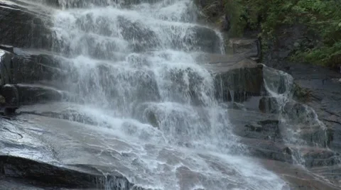 Misty Waterfall over Rocks 스톡 동영상 942445