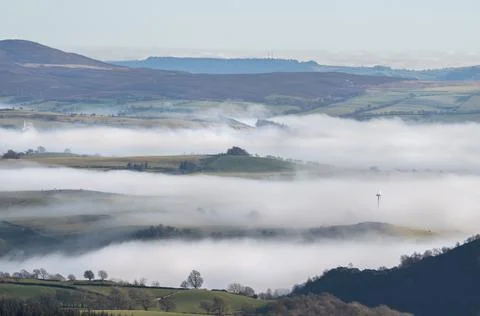 Misty Welsh Valleys Stock Photos
