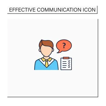 Misunderstanding color icon Stock Illustration