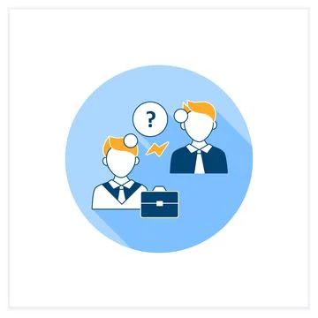 Misunderstanding flat icon Stock Illustration