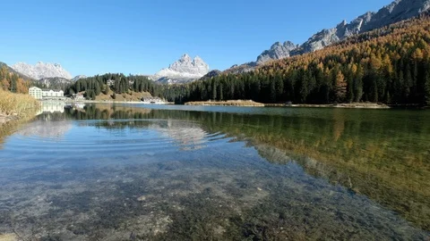 Misurina: Lake waves Stock Footage 118847123