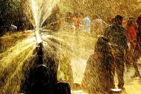 Misuse of water Stock Photos