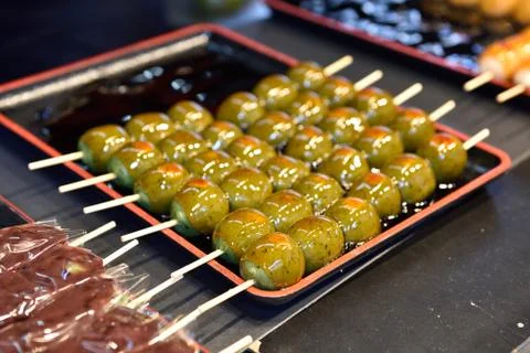 Mitarashi dango Stock Photos
