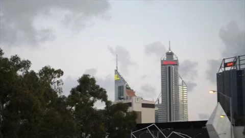 Mitchell Freeway Perth CBD Driving 180fps Slowmotion Stock Footage 161935010