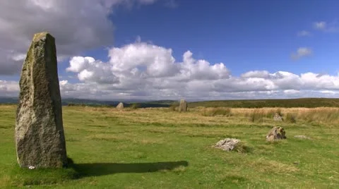 Mitchell's Fold stone circle, Shropshire, England, Stock-Footage 12044728