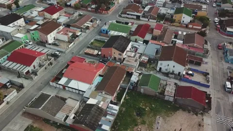 Mitchells plain aerial 4k Video stock 162176833