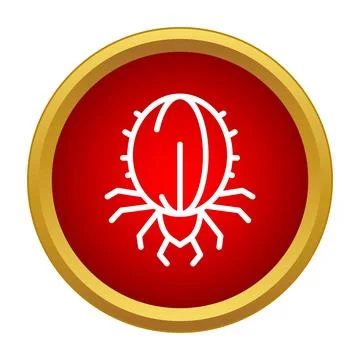 Mite bug icon indicating allergen parasite pest 스톡 일러스트