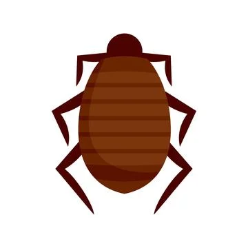 Mite icon flat isolated Stock Illustration