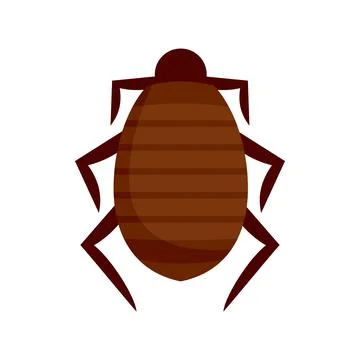 Mite icon flat isolated vector Stock Illustration