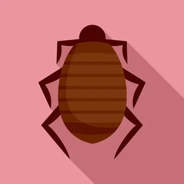 Mite icon, flat style Stock Illustration