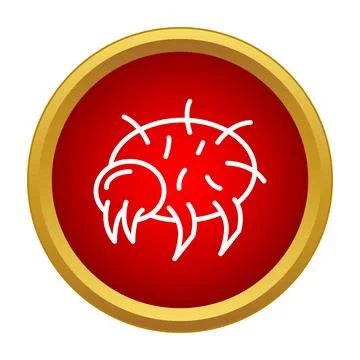 Mite icon representing allergy and microscopic pest Stock Illustration