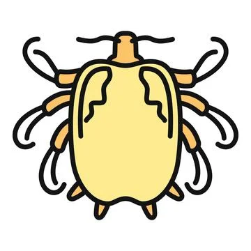 Mite parasite insect vector disease icon Stock Illustration