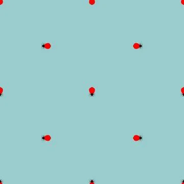 Mite pattern seamless. Encephalitic red tick background. Vector texture Stock Illustration