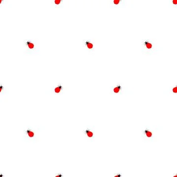 Mite pattern seamless. Encephalitic red tick background. Vector texture Stock Illustration