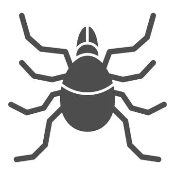 Mite solid icon, Insects concept, acarus sign on white background, tick icon in イラスト素材