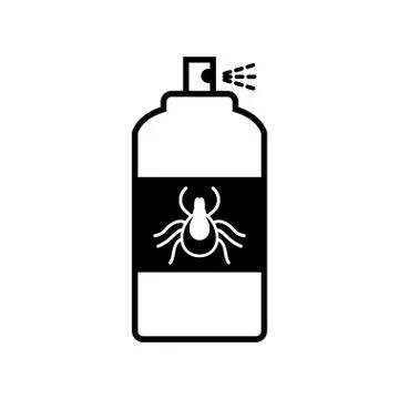 Mite spray bottle vector icon. Insect stop sign. Stock Illustration