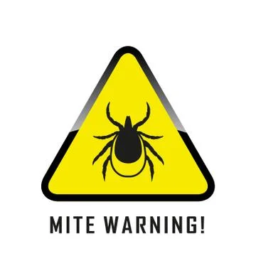 Mite warning sign. Encephalitis parasite icon. Stock Illustration