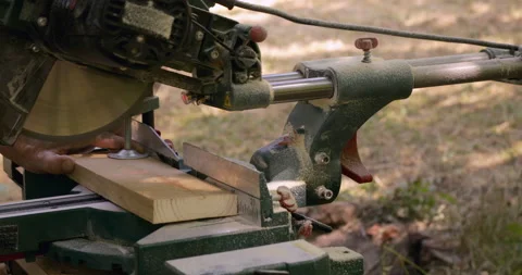 Miter saw cross cut Stock Footage 156981188