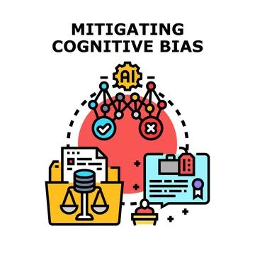 Mitigating cognitive bias using artificial intelligence for decision making Illustrazione stock