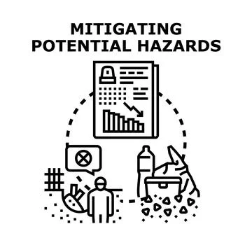 Mitigating potential hazards reducing risk and ensuring safety イラスト素材