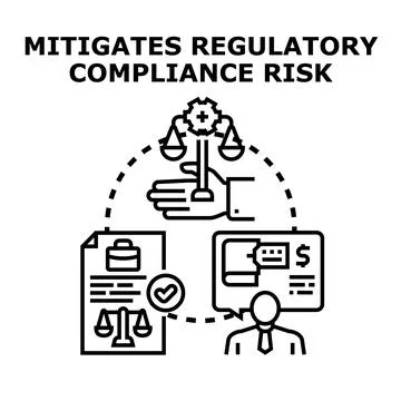 Mitigating regulatory compliance risk and legal management イラスト素材