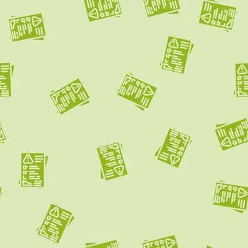 Mitigation plan risk glyph vector seamless pattern Stock Illustration