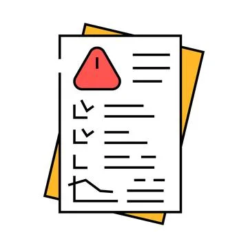 Mitigation plan risk icon color illustration Stock Illustration