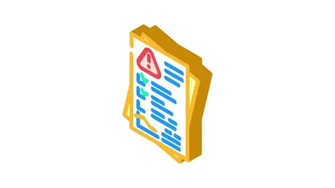 Mitigation plan risk isometric icon animation Stock Footage 327290451