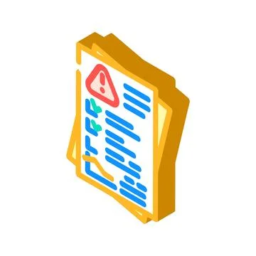 Mitigation plan risk isometric icon vector illustration Illustrazione stock