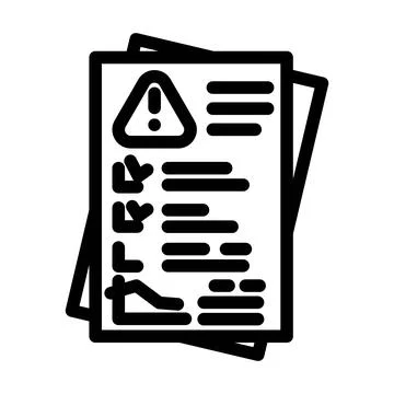 Mitigation plan risk line icon vector illustration Ilustração Stock