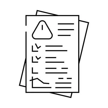 Mitigation plan risk line icon vector illustration Illustration