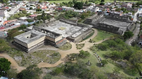 Mitla archeological zone of pyramid in Oaxaca Mexico. Travel adventure for Stock Footage 124813148