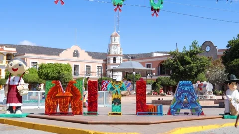 Mitla is a small town located in Oaxaca Mexico. Stock Footage 228647573