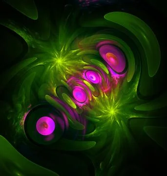 Mitosis. Computer generated fractal. Stock Illustration